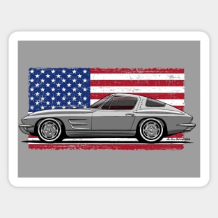 My drawing of the American sports car Sticker